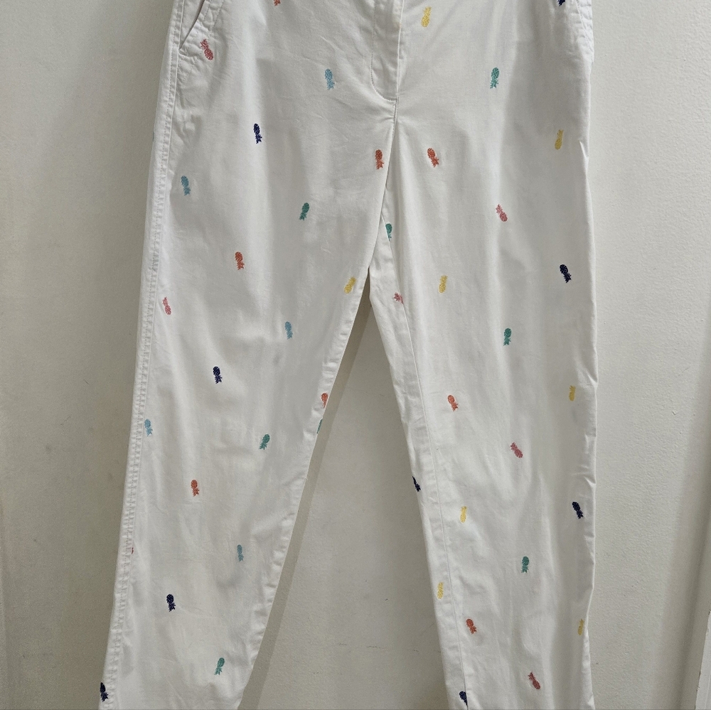 Talbots Pineapple Print  Relaxed Chinos - Picture 3 of 10